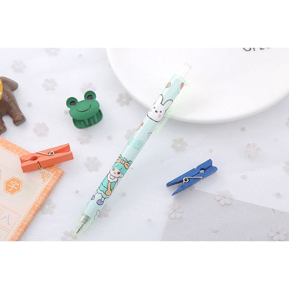 Bút Gel Bấm Bé Gái Mực Đen 0,5mm Dễ Thương H198