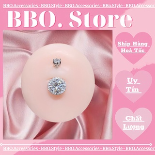 [NOW SHIP] Khuyên Rốn Nụ Đá To Cao Cấp - Khuyên Thép 316L