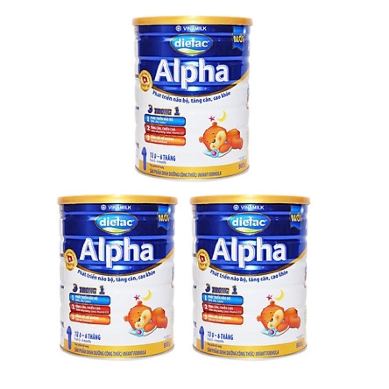 Sữa Bột Dielac Alpha Thường Đủ Số 1,2,3,4 lon 900g và 1,5kg [ date mới nhất ]