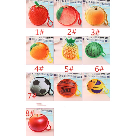 Ví nhỏ đựng tiền xu tạo hình trái cây 3D dễ thương | BigBuy360 - bigbuy360.vn