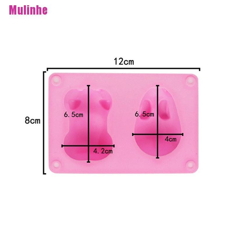 Khuôn làm bánh bằng silicone không dính hình thỏ / lợn con 3d diy