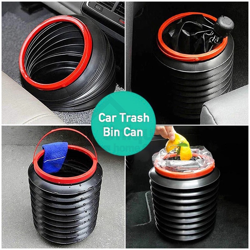 Thùng Rác 4L Đa Năng Có Thể Gấp Gọn Tiện Dụng Cho Xe Hơi