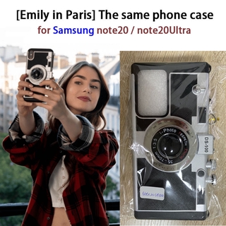 Emily in Paris Ốp Lưng Hình Máy Ảnh 3d Có Dây Đeo Cho Samsung Note 20 Ultra case cover