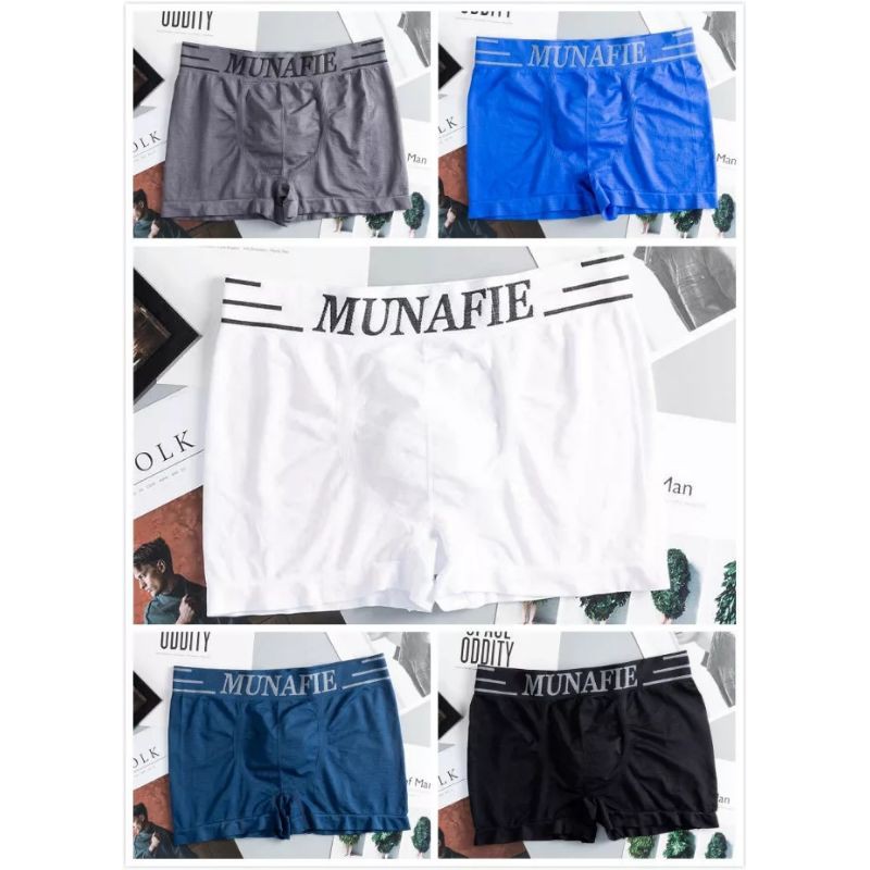 [ĐÓNG TÚI ZIP] QUẦN SỊP ĐÙI NAM MUNAFIE XUẤT NHẬT CAO CẤP CO GIÃN 4 CHIỀU - BOXER FREESIZE