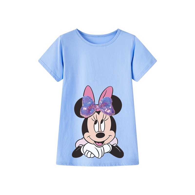 Áo Thun Cotton In Họa Tiết Hoạt Hình Mickey Xinh Xắn Thoải Mái Cho Nữ