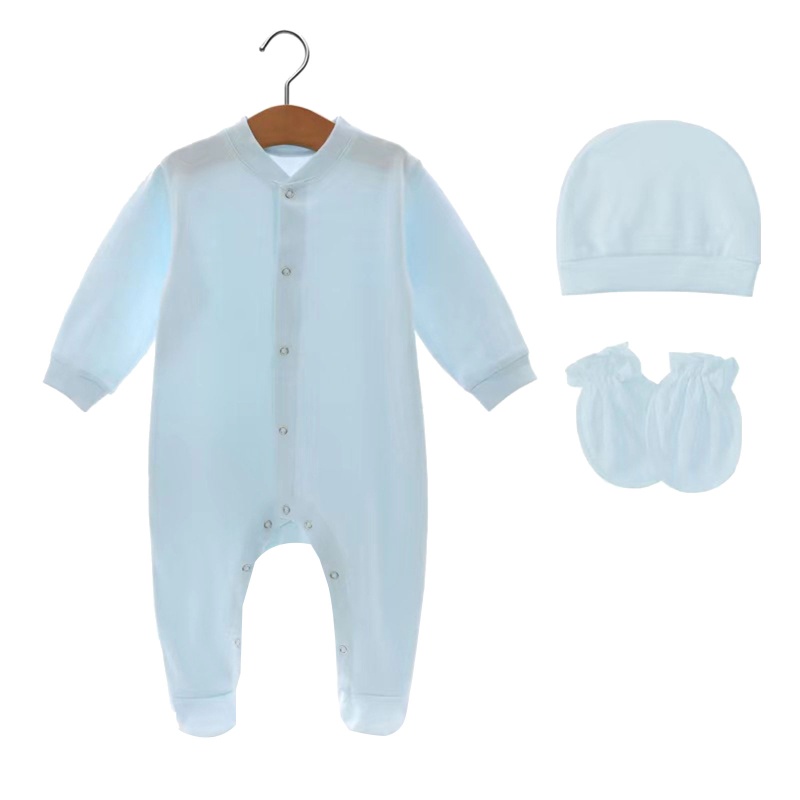 Bộ Áo Liền Quần Chống Trầy Kèm Găng Tay Và Mũ Turban Dành Cho Bé Trai Gái