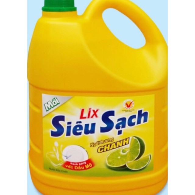 NEW - Nước rửa chén Lix 1,5kg- Chiết xuất từ Chanh tươi