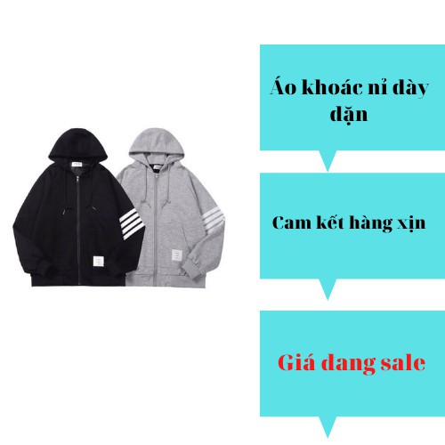 Áo khoác nỉ 3 sọc ngang tay,chất vải xịn - Shop Q&amp;V SP000568