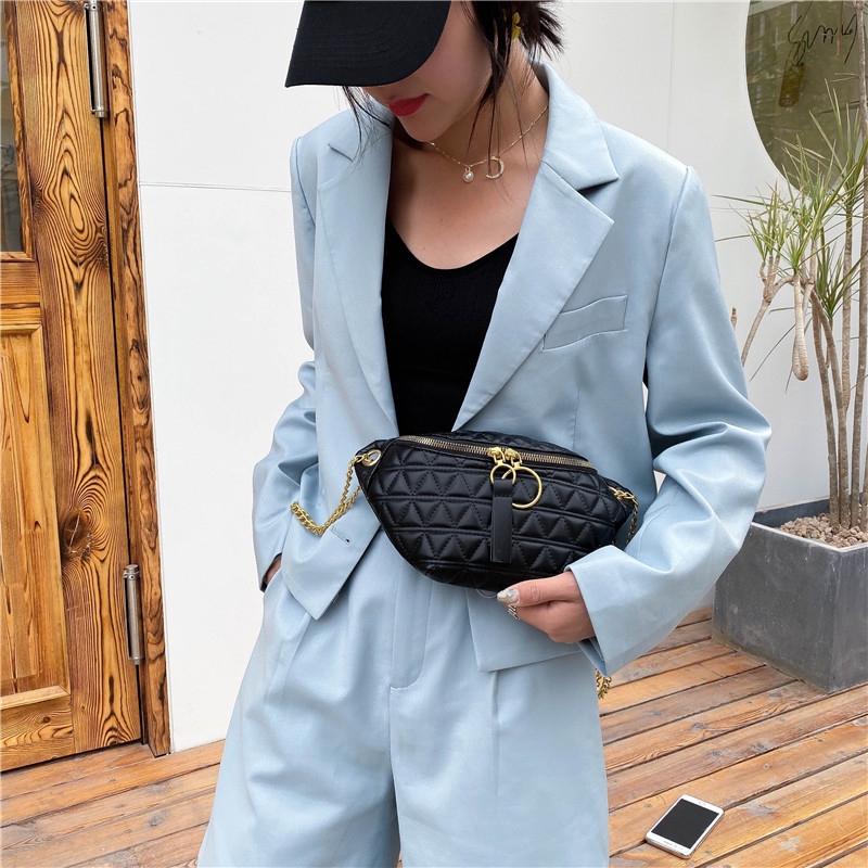 Túi Đeo Chéo JASMIN NOIR Bằng Da PU Có Dây Kéo Thời Trang Cho Nữ