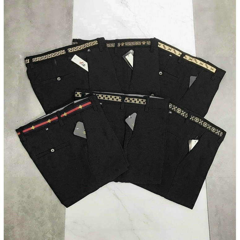 Quần âu dáng côn học sinh có viền hoạ tiết, Quần nam thời trang phong cách hàn quốc từ 28 đến 34 btshop