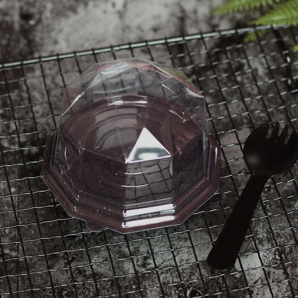 Set 100 Hộp Đựng Bánh Trung Thu Trong Suốt Có Nắp Vòm Giá Đỡ