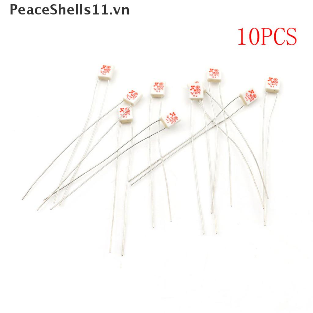[PeaceShells11] 10 Chiếc Mới M20 TF 115°C Cầu Chì Nhiệt 250V 2A 0 0 0 0 0
