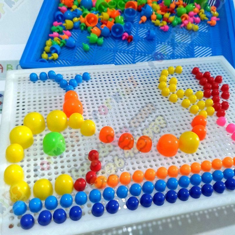 Đồ chơi ghép hình đinh nấm 296 chi tiết sáng tạo cho bé