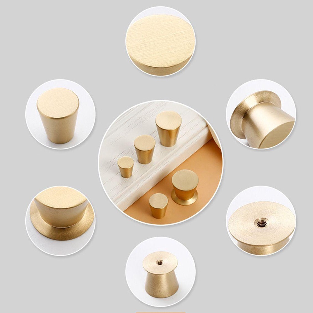 Tay Nắm Cửa Tủ Quần Áo Bằng Đồng Thau Kiểu Dáng Đơn Giản Sáng Tạo|Phần Cứng Nội Thất