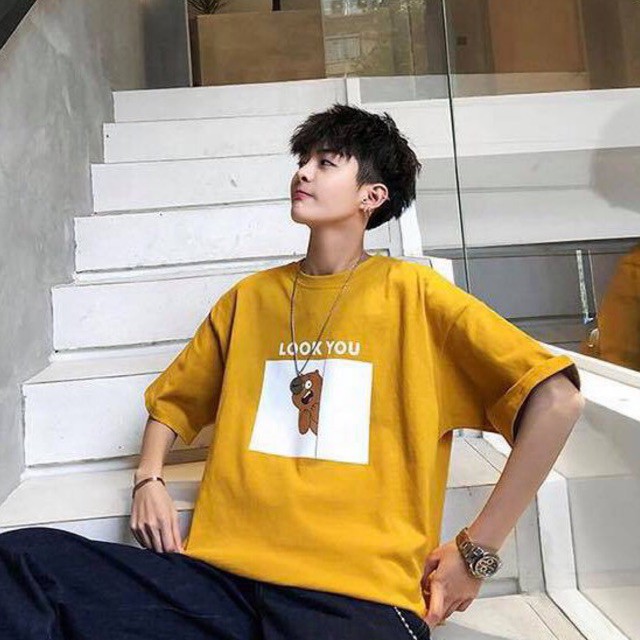 Áo thun tay lỡ form rộng - phông nam nữ cotton oversize - T shirt Gấu look you - 2N Unisex | BigBuy360 - bigbuy360.vn