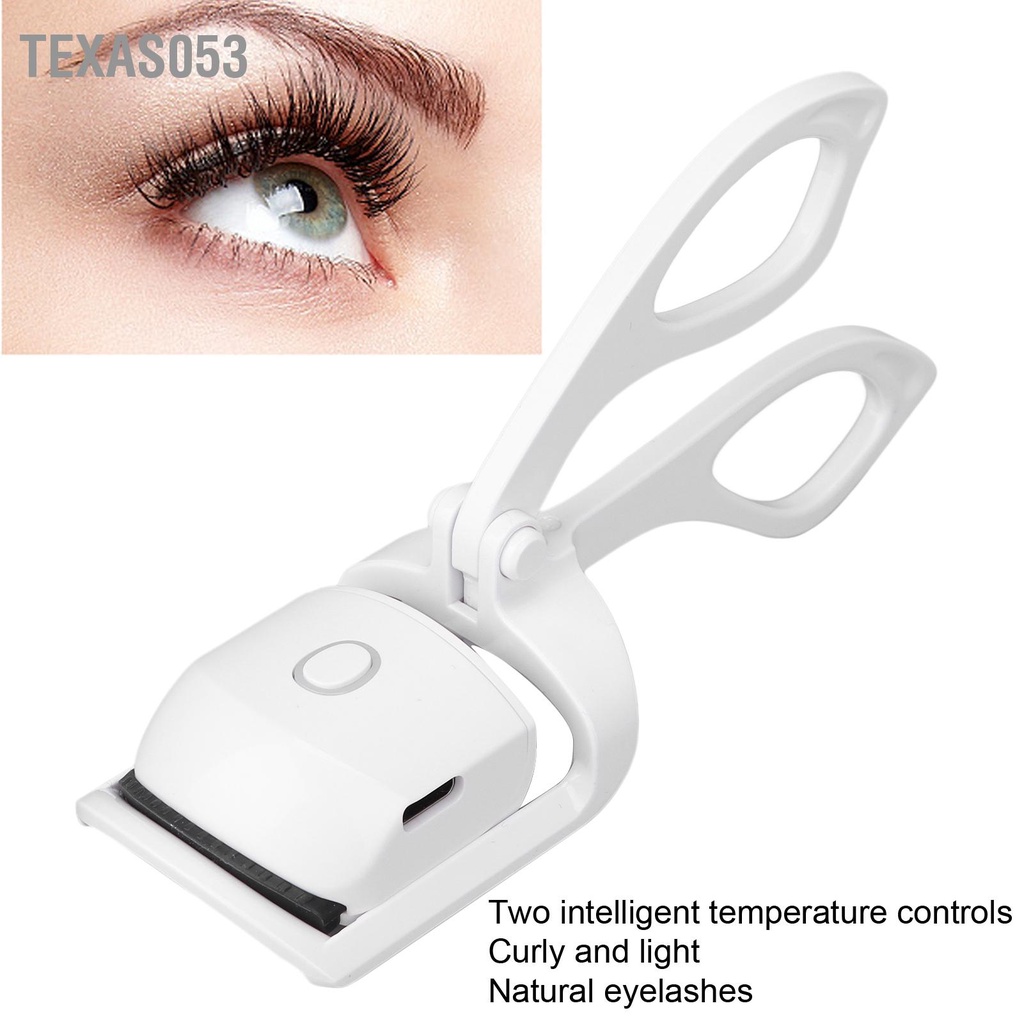 Hàng Sẵn Dụng cụ bấm cong lông mi Cầm Tay Có Thể Sạc Lại sử dụng nhiệt tạo hàng mi cong vút giữ lâu dài【Texas053】