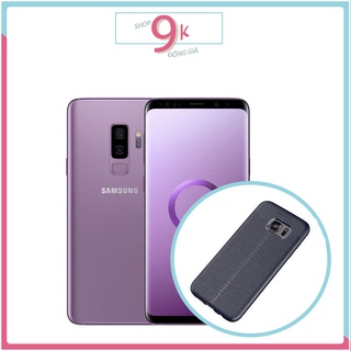 Ốp autofocus giả da đen cho samsung s9 / s9 plus