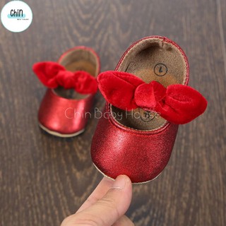 Giày búp bê nơ đỏ