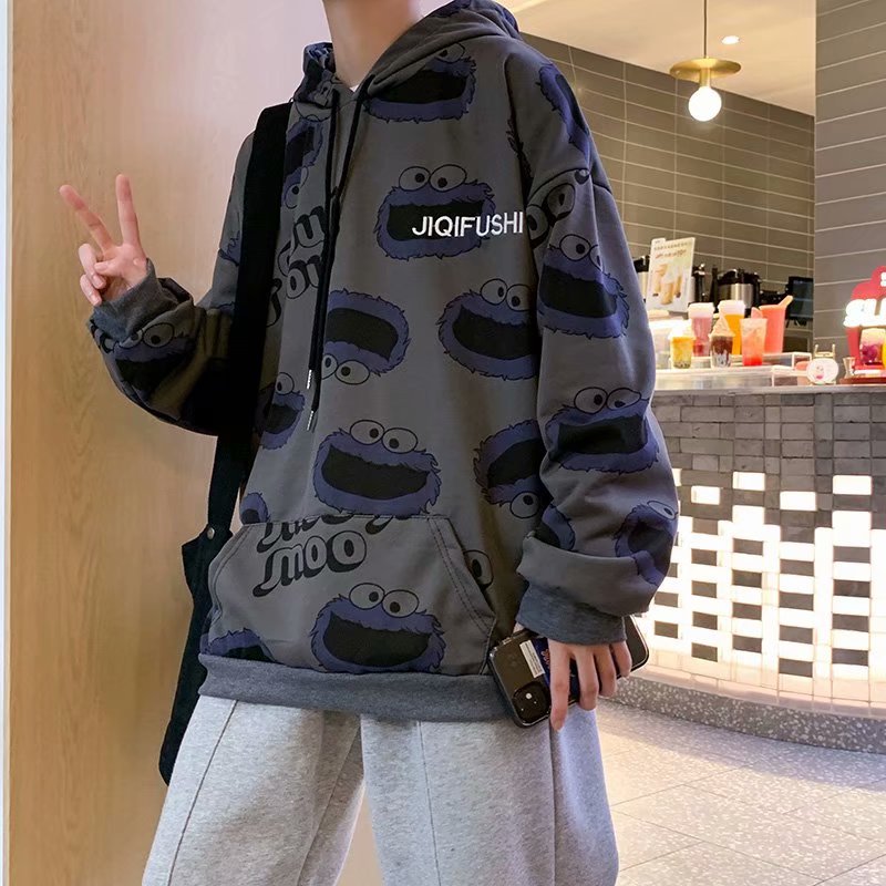 NEW Fashionable Men's Style Cartoon Print Hoodie Oversized Hoodie