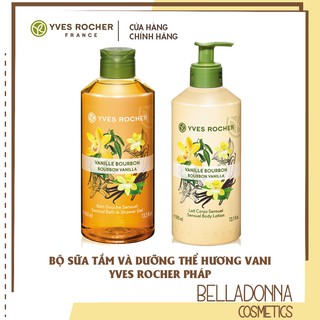[CHÍNH HÃNG] Combo Gel tắm Yves Rocher 400ml + Dưỡng thể Yves Rocher 390ml - Hương Vani