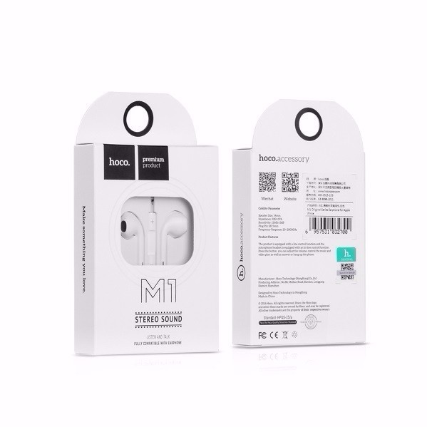 Tai nghe in ear nhét tai cao cấp Hoco M1 Chính Hãng -Chống ồn -Âm thanh hay