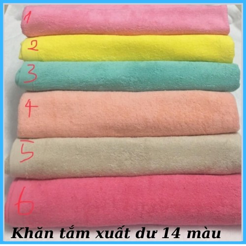 Khăn tắm xuất khẩu cao cấp 100% cotton 1m4 x 70cm 13 màu hàng đẹp ( kèm hình thật)