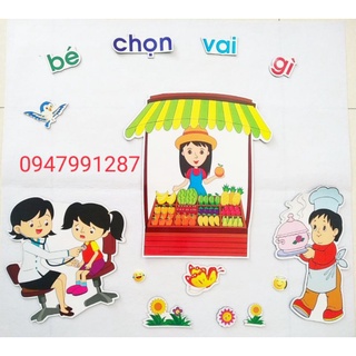 Tranh góc xốp Góc Bé Chọn Vai Gì