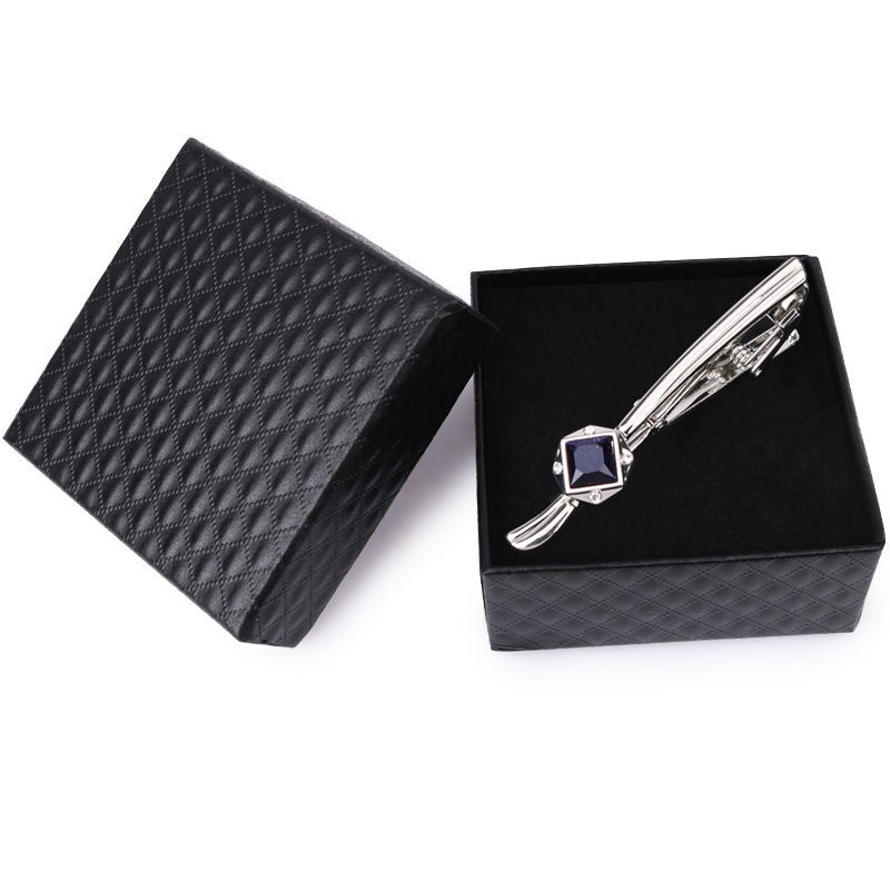 Kẹp Cà Vạt/Cà Vạt Đính Đá Màu Bạc Phong Cách Hàn Quốc Đơn Giản Thời Trang Cho Nam Và Nữ