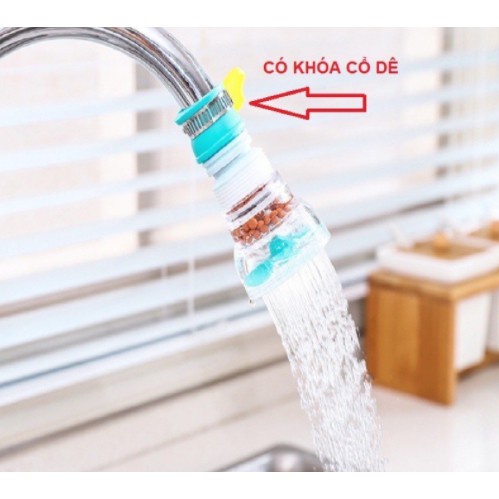 Đầu Vòi Nước Tăng Áp, Vòi Rửa Chén Thông Minh Chứa Hạt Lọc Bẩn, Xoay 360 Độ