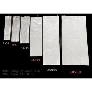 9 size BỌC TRONG SUỐT SHIP CÁ - Bịch đóng cá - BỌC ĐÓNG CÁ//