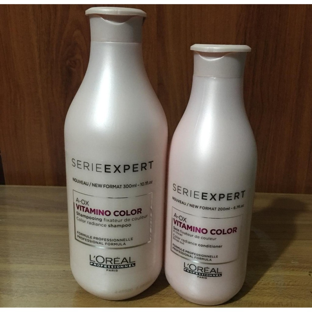 Cặp gội xả L'oreal Vitamino Color dưỡng màu tóc nhuộm 300ml/200ml