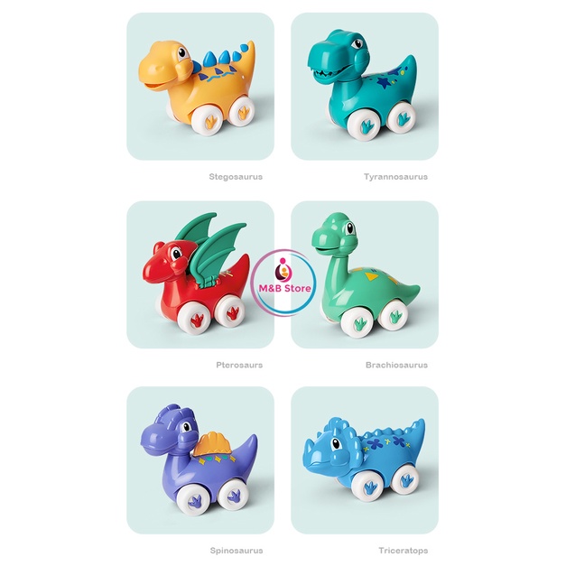 Bộ 6 xe Pull-Back Khủng Long Dễ Thương – KUB