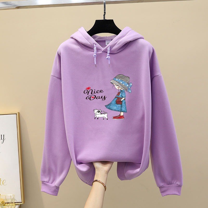 Áo nỉ hoodie cho bé gái size đại có mũ, thời trang trẻ em thu đông BEESHOP D21119