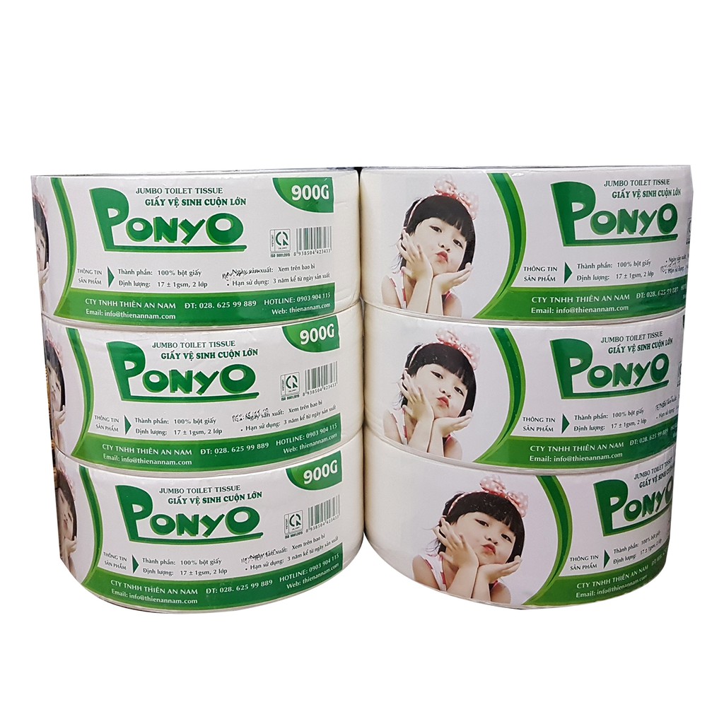 Giấy vệ sinh Ponyo 900g 6 cuộn