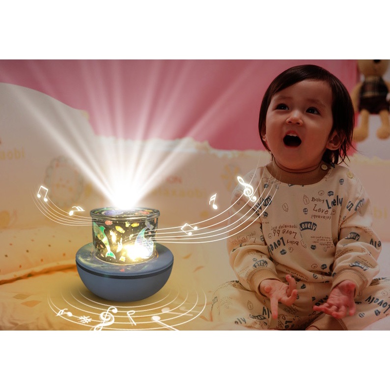 ĐÈN NGỦ CHIẾU LÊN TRẦN NHÀ HÌNH 3D,XOAY TỰ ĐỘNG 36 ĐỘ,CÓ 6 KIỂU HÌNH: CỔ TÍCH,ĐẠI DƯƠNG, SINH NHẬT,NGÀN SAO...