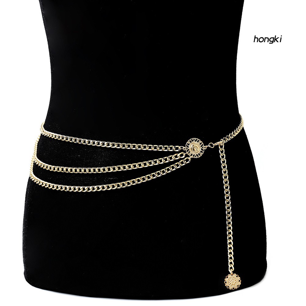 Dây mắt xích đeo hông nhiều lớp thời trang sành điệu cho nữ