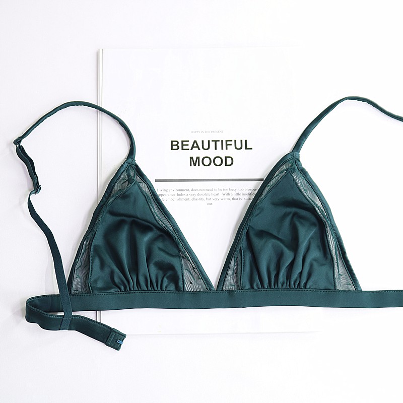 MEI STORE - NAYANTARA BRALETTE Áo bra không gọng xanh mix lưới