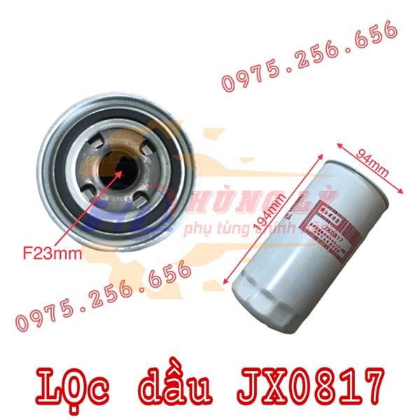 Lọc dầu JX0817 (F23) Chính Hãng phụ tùng ô tô phụ tùng Hùng Lỳ