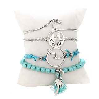 Set 4 vòng tay nữ kiểu dáng phong cách Boho