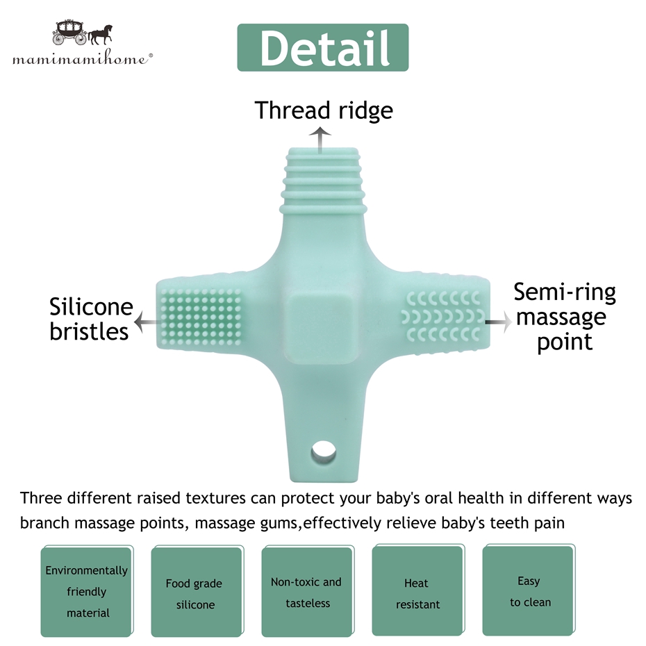 Đồ chơi gặm nướu Mamimamihome bằng silicon không độc hại cho trẻ nhỏ