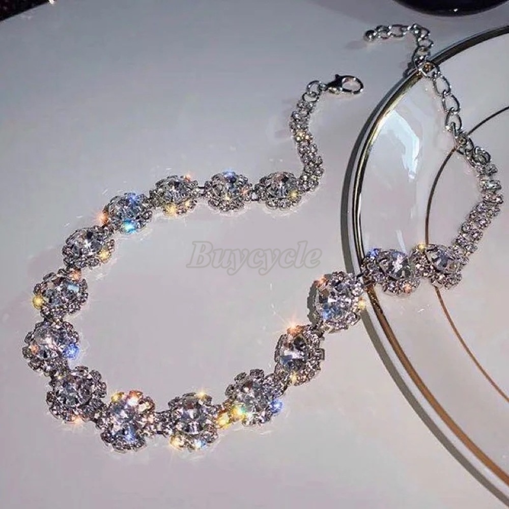 Vòng cổ Mặt Hoa Đính Đá Thời Trang Ngọt Ngào Cho Nữ