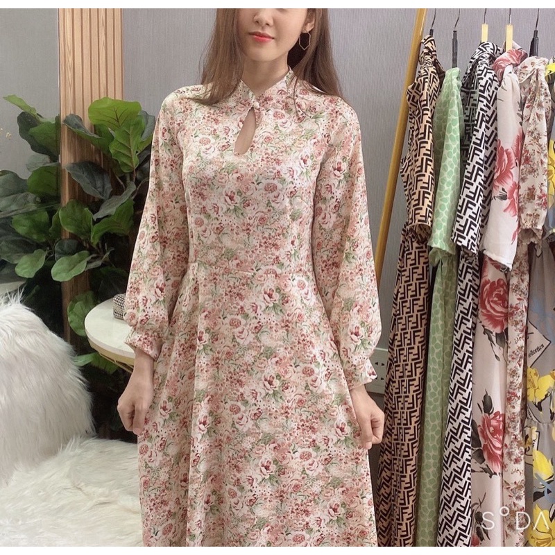 Đầm Maxi thiết kế lụa mango freesize