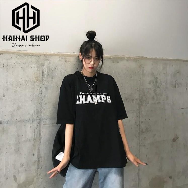 Áo thun form rộng unisex co giãn 4 chiều thấm hút mồ hôi in hình 3 size S M L