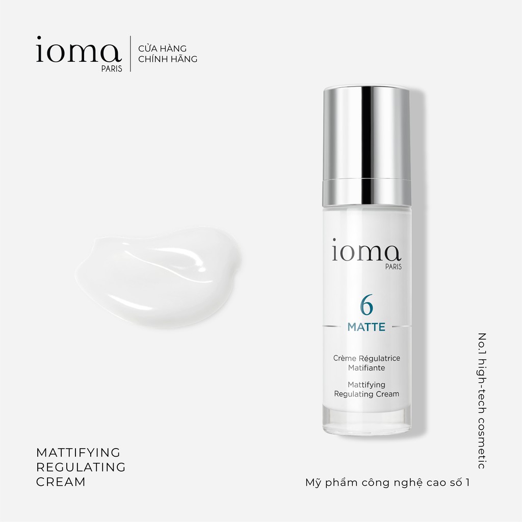 Kem dưỡng da ngày và đêm giảm bã nhờn Ioma Paris Mattifying Regulating Cream - Day and Night 30ml