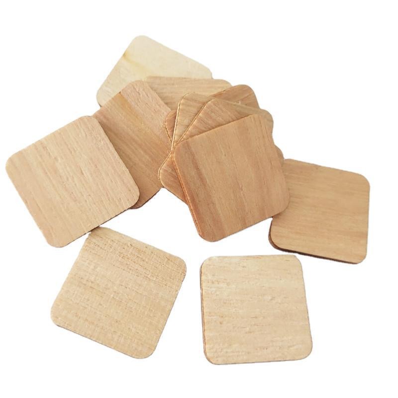 Combo 10 Miếng Gỗ Vuông Dùng Làm Đồ DIY - Handmade - Decor Trang Trí - Kích Thước 5x5cm
