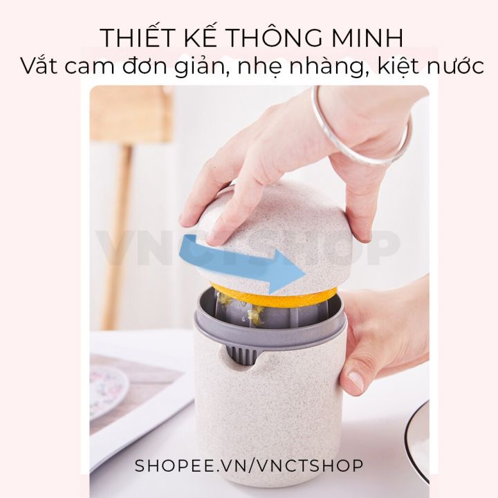 Dụng cụ vắt cam đồ vắt ép nước cam hoa quả trái cây bằng tay nhựa lúa mạch cầm tay