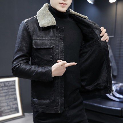 Áo da nam lót lông loại đặt biệt Loại 1 Quảng Châu nhập khẩu siêu chất | BigBuy360 - bigbuy360.vn