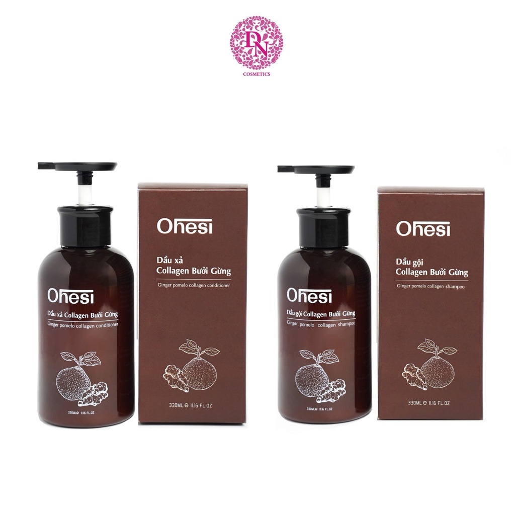 Dầu gội và xả Collagen Bưởi Gừng Ohesi giảm rụng tóc 330ml/chai