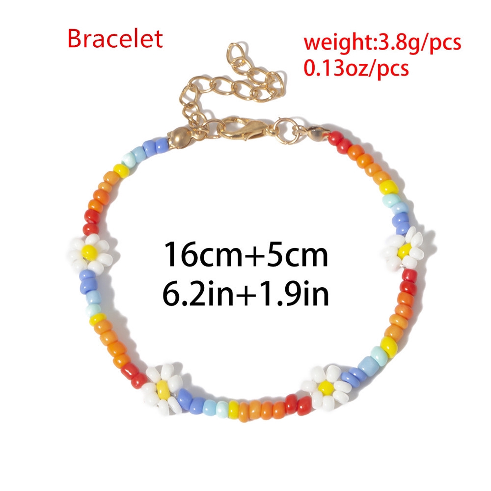 Vòng cổ / Lắc tay / Lắc chân xỏ hạt nhiều màu phong cách Hàn Quốc cho nữ | BigBuy360 - bigbuy360.vn