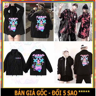 ❤️ SIÊU PHẨM ❤️ Áo Khoác KAKI Cổ Bẻ KAWAI in KTS Form Rộng 2 LỚP LÓT ĐEN MỊN - ÁO THUN LOANG MÀU NAM NỮ